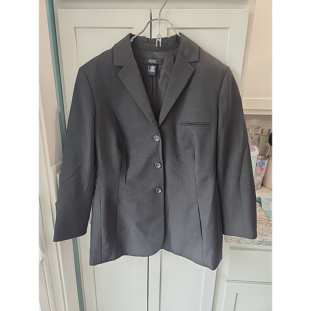body by victoria‎ blazer Brown 3 Button Sz 16